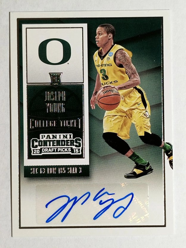 2015-16 Panini Contenders Draft Picks #121A Joe Young AU/Yellow jersey