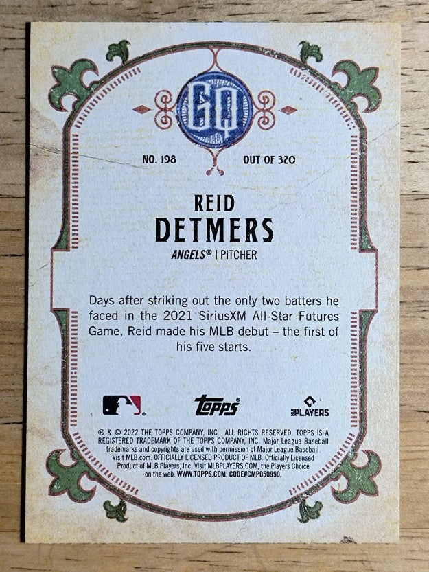 2022 Topps Gypsy Queen #198 Reid Detmers RC
