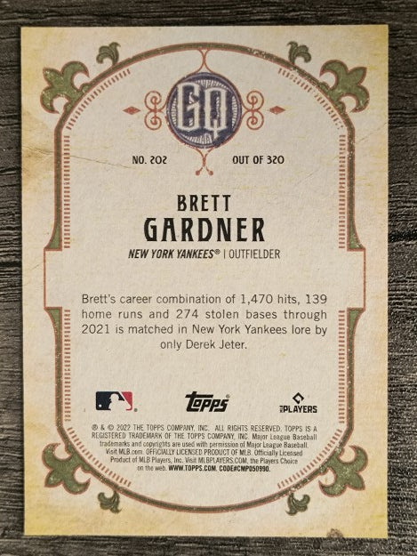 2022 Topps Gypsy Queen #202 Brett Gardner