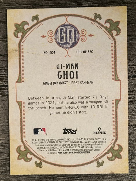 2022 Topps Gypsy Queen #204 Ji-man Choi
