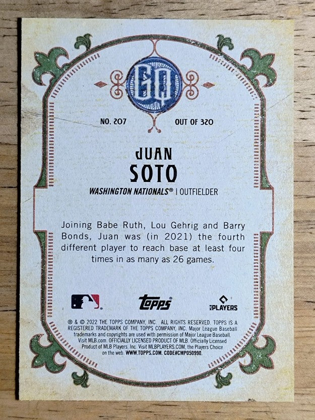 2022 Topps Gypsy Queen #207 Juan Soto