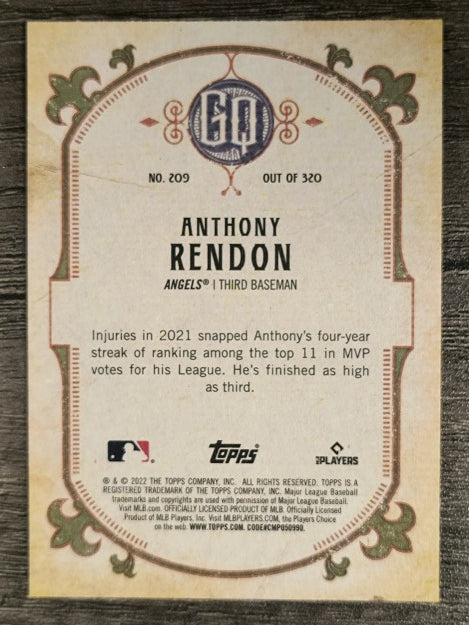 2022 Topps Gypsy Queen #209 Anthony Rendon