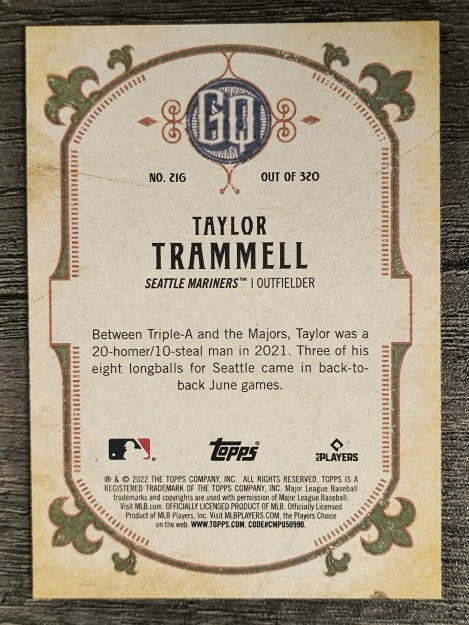 2022 Topps Gypsy Queen #216 Taylor Trammell