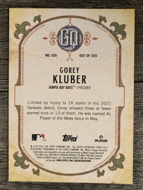 2022 Topps Gypsy Queen #228 Corey Kluber