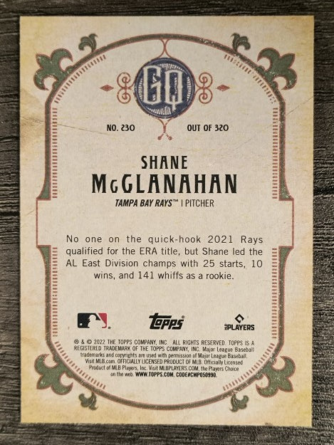 2022 Topps Gypsy Queen #230 Shane McClanahan
