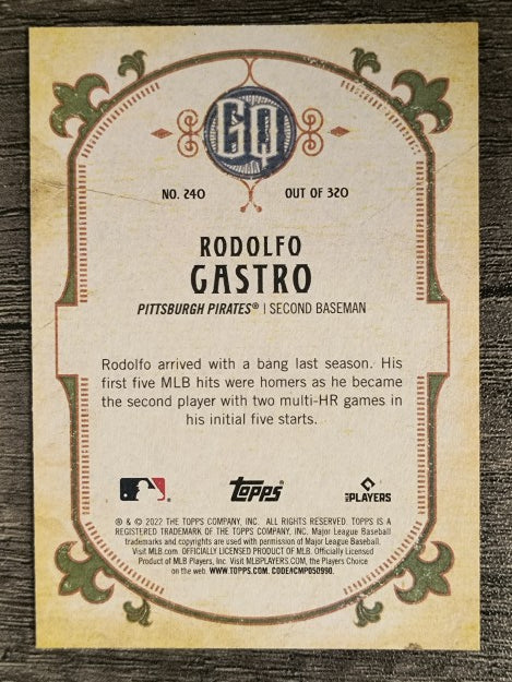 2022 Topps Gypsy Queen #240 Rodolfo Castro RC