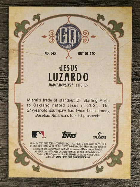 2022 Topps Gypsy Queen #243 Jesus Luzardo