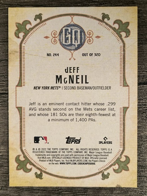 2022 Topps Gypsy Queen #244 Jeff McNeil