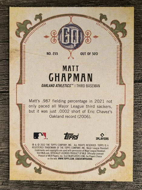2022 Topps Gypsy Queen #253 Matt Chapman