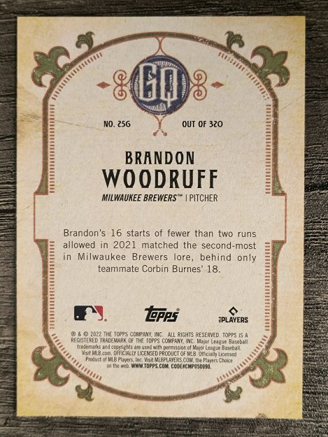 2022 Topps Gypsy Queen #256 Brandon Woodruff