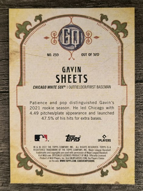 2022 Topps Gypsy Queen #259 Gavin Sheets RC
