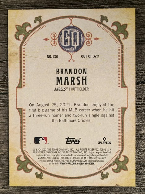2022 Topps Gypsy Queen #261 Brandon Marsh RC