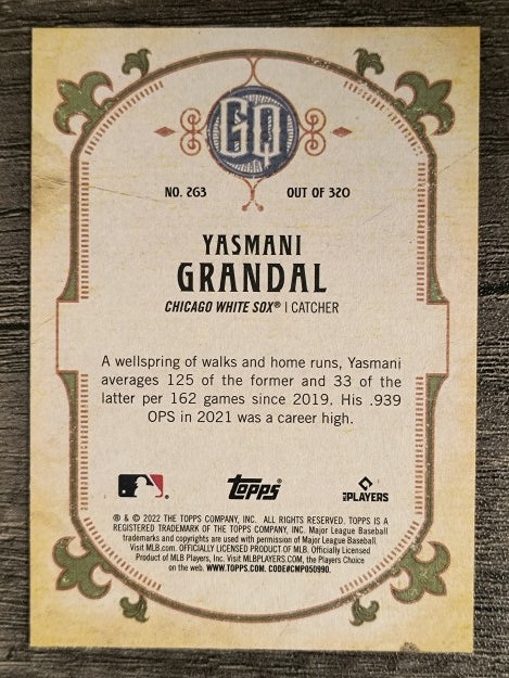2022 Topps Gypsy Queen #263 Yasmani Grandal