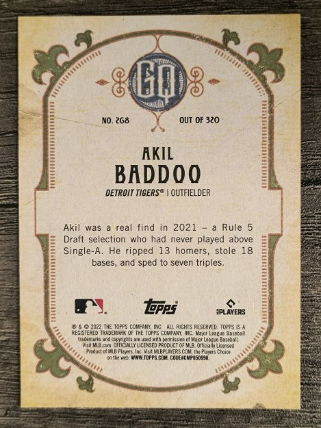 2022 Topps Gypsy Queen #268 Akil Baddoo