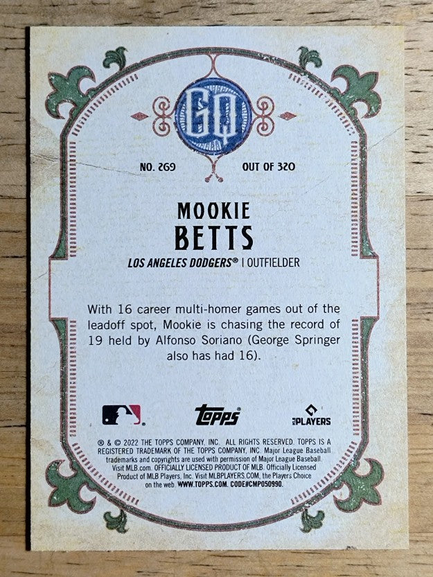 2022 Topps Gypsy Queen #269 Mookie Betts