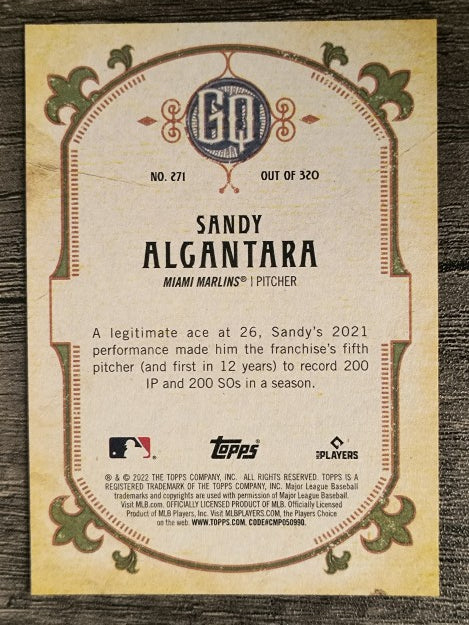 2022 Topps Gypsy Queen #271 Sandy Alcantara