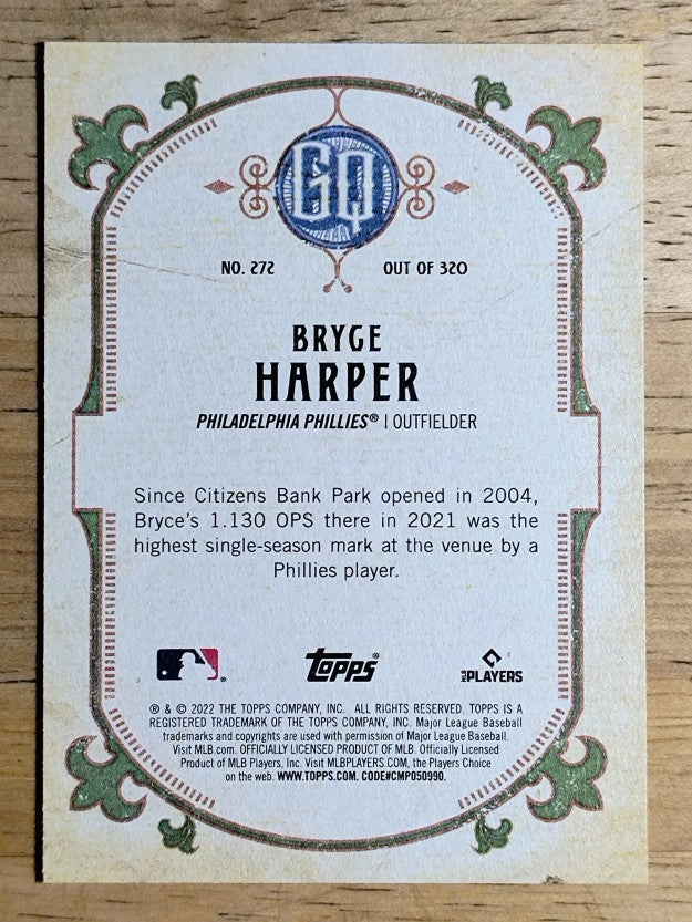 2022 Topps Gypsy Queen #272 Bryce Harper