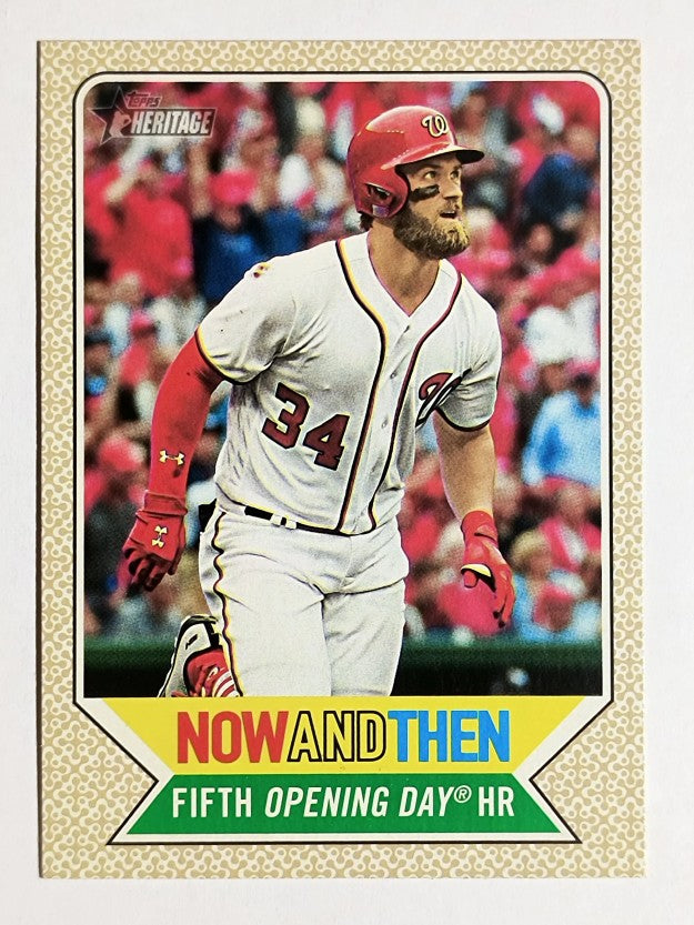 2017 Topps Heritage Now and Then #NT2 Bryce Harper