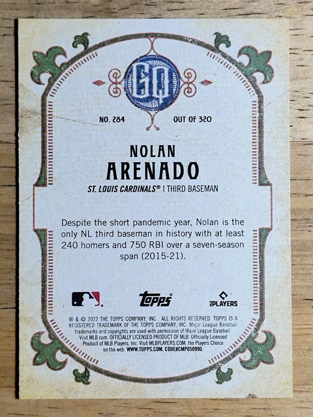 2022 Topps Gypsy Queen #284 Nolan Arenado
