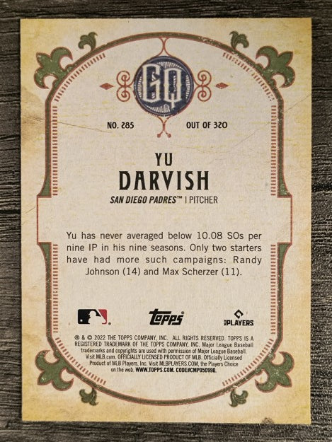 2022 Topps Gypsy Queen #285 Yu Darvish