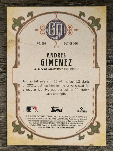 2022 Topps Gypsy Queen #293 Andres Gimenez