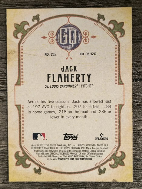 2022 Topps Gypsy Queen #295 Jack Flaherty