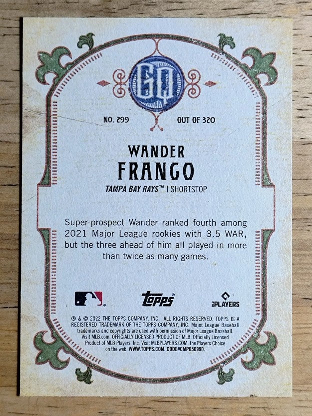 2022 Topps Gypsy Queen #299 Wander Franco