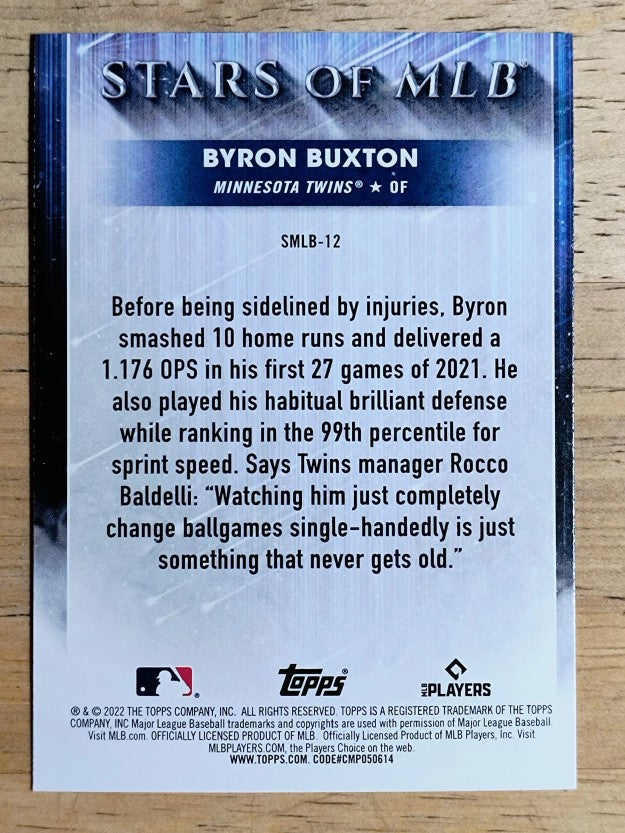 2022 Topps Stars of MLB #SMLB12 Byron Buxton
