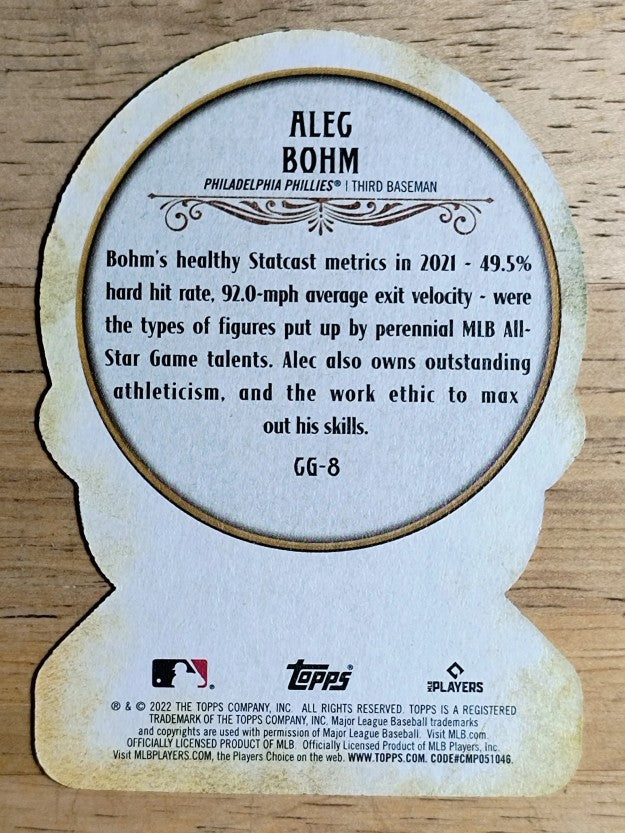 2022 Topps Gypsy Queen Crystal Gazing Die Cuts #CG8 Alec Bohm