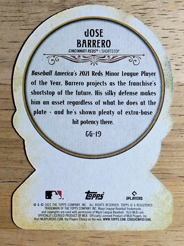 2022 Topps Gypsy Queen Crystal Gazing Die Cuts #CG19 Jose Barrero
