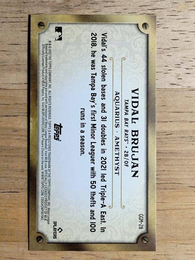 2022 Topps Gypsy Queen GQ Gems Minis #GGM28 Vidal Brujan