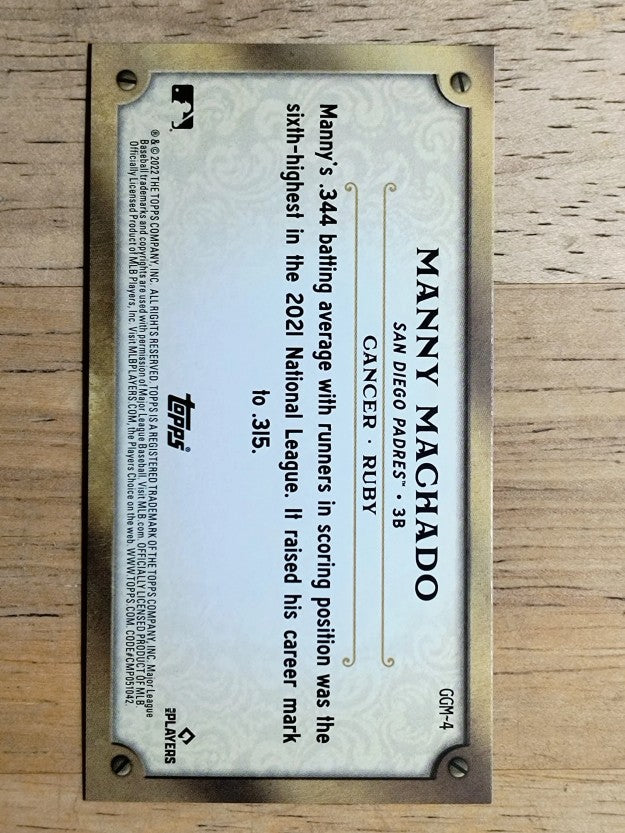 2022 Topps Gypsy Queen GQ Gems Minis #GGM4 Manny Machado