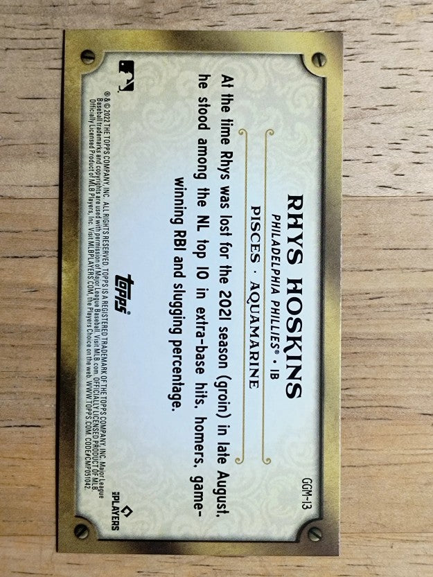 2022 Topps Gypsy Queen GQ Gems Minis #GGM13 Rhys Hoskins