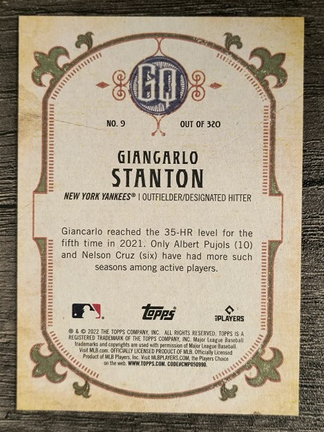 2022 Topps Gypsy Queen #9 Giancarlo Stanton