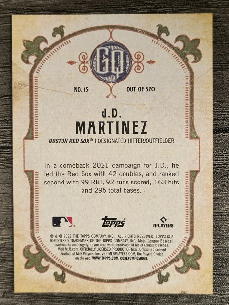 2022 Topps Gypsy Queen #15 J.D. Martinez