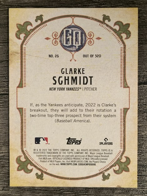 2022 Topps Gypsy Queen #26 Clarke Schmidt