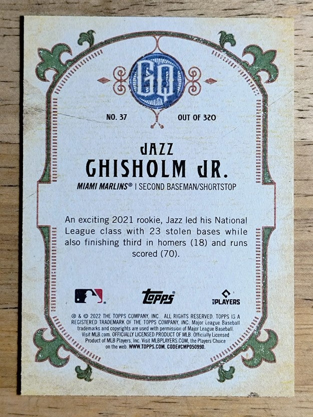 2022 Topps Gypsy Queen #37 Jazz Chisholm Jr.