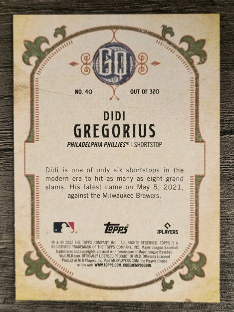2022 Topps Gypsy Queen #40 Didi Gregorius