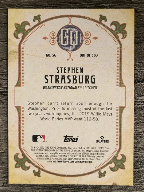2022 Topps Gypsy Queen #56 Stephen Strasburg