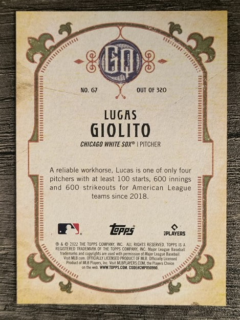 2022 Topps Gypsy Queen #67 Lucas Giolito