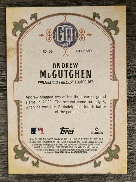 2022 Topps Gypsy Queen #69 Andrew McCutchen
