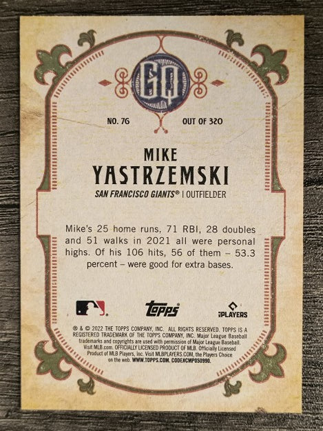2022 Topps Gypsy Queen #76 Mike Yastrzemski
