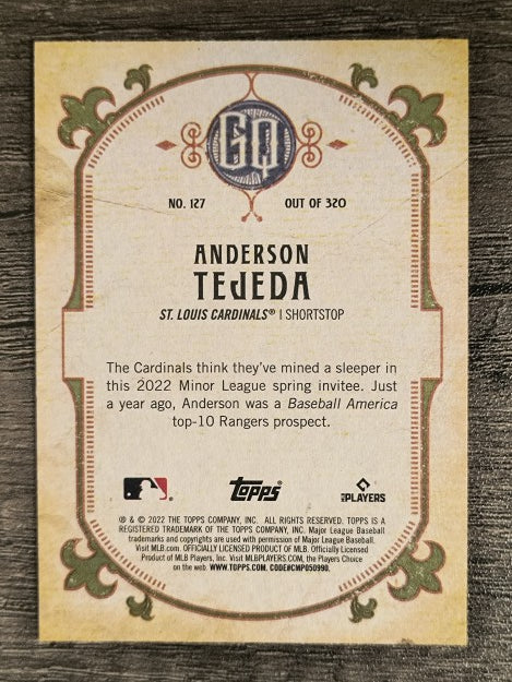 2022 Topps Gypsy Queen #127 Anderson Tejeda
