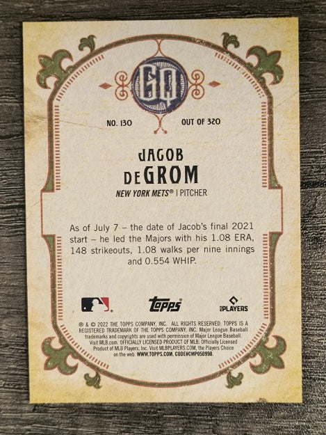 2022 Topps Gypsy Queen #130 Jacob deGrom
