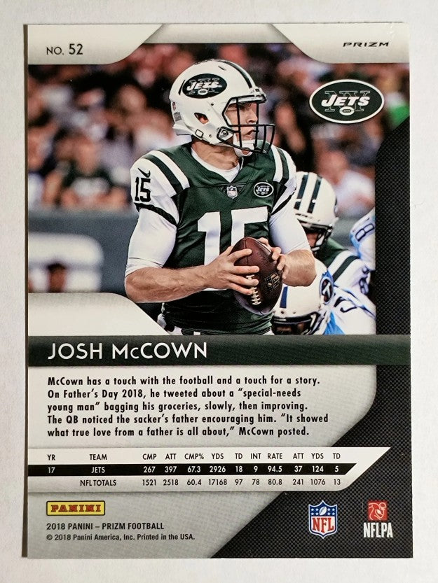 2018 Panini Prizm Prizms Green #52 Josh McCown