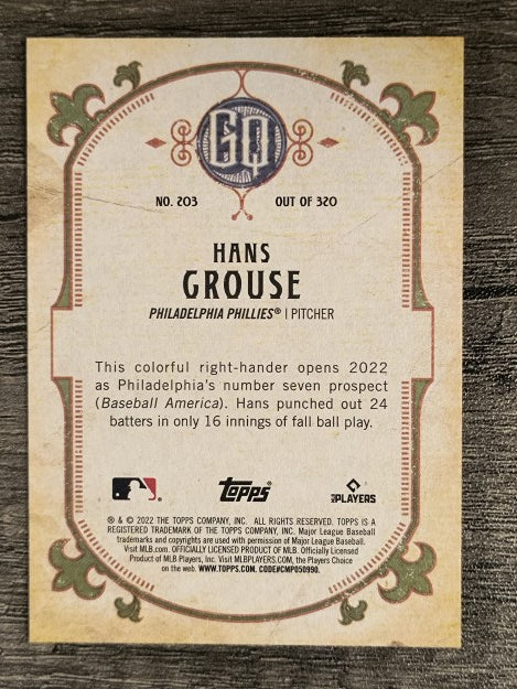 2022 Topps Gypsy Queen #203 Hans Crouse RC