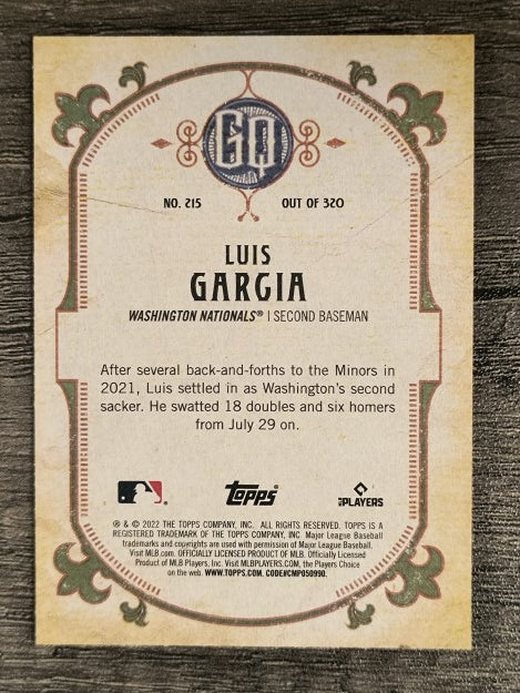2022 Topps Gypsy Queen #215 Luis Garcia