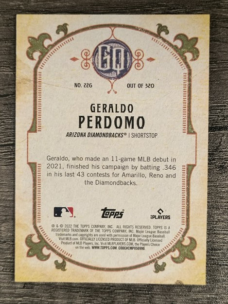2022 Topps Gypsy Queen #226 Geraldo Perdomo