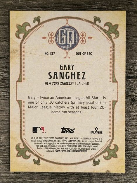 2022 Topps Gypsy Queen #227 Gary Sanchez
