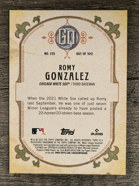 2022 Topps Gypsy Queen #233 Romy Gonzalez RC